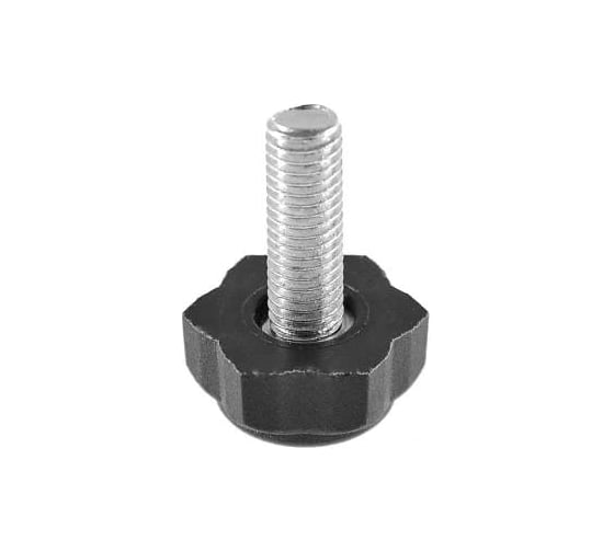 Опора резьбовая регулируемая с основанием Миниворкс 22 мм и резьбой М8х25, шестигранник, цвет белый – (15 шт.) 22М8-25БС 1