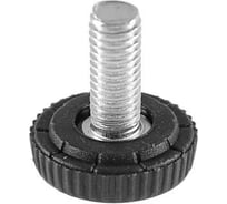 Опора резьбовая регулируемая с основанием Миниворкс Ø25 и резьбой М8х20, европейская, цвет белый – (15 шт.) 25М8-20БС