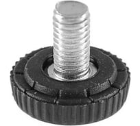 Опора резьбовая регулируемая с основанием Миниворкс Ø25 и резьбой М8х15, европейская, цвет серый – (15 шт.) 25М8-15СС