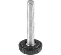 Опора резьбовая регулируемая с основанием Миниворкс Ø25 и резьбой М8х50, европейская, цвет белый – (10 шт.) 25М8-50БС