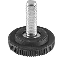 Опора резьбовая регулируемая с основанием Миниворкс Ø32 и резьбой М8х20, европейская, цвет черный – (15 шт.) 32М8-20ЧС