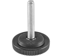 Опора резьбовая регулируемая с основанием Миниворкс Ø32 и резьбой М6х35, европейская, цвет серый – (15 шт.) 32М6-35СС