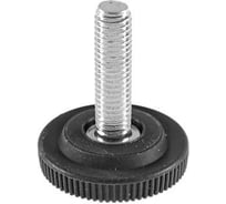 Опора резьбовая регулируемая с основанием Миниворкс Ø32 и резьбой М8х30, европейская, цвет белый – (10 шт.) 32М8-30БС