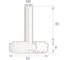 Опора резьбовая регулируемая с основанием Миниворкс Ø25 и резьбой М8х45, европейская, цвет белый – (10 шт.) 25М8-45БС 4