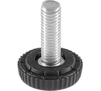 Опора резьбовая регулируемая с основанием Миниворкс Ø25 и резьбой М8х25, европейская, цвет белый – (15 шт.) 25М8-25БС