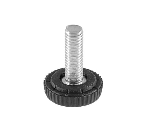 Опора резьбовая регулируемая с основанием Миниворкс Ø25 и резьбой М8х25, европейская, цвет белый – (15 шт.) 25М8-25БС 1