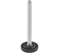 Опора резьбовая регулируемая с основанием Миниворкс Ø32 и резьбой М8х90, европейская, цвет черный – (10 шт.) 32М8-90ЧС