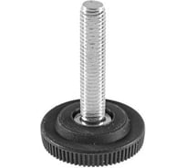 Опора резьбовая регулируемая с основанием Миниворкс Ø32 и резьбой М8х40, европейская, цвет серый – (10 шт.) 32М8-40СС