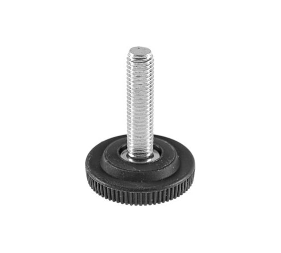 Опора резьбовая регулируемая с основанием Миниворкс Ø32 и резьбой М8х35, европейская, цвет черный – (15 шт.) 32М8-35ЧС 1