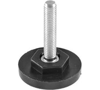 Опора резьбовая регулируемая с основанием Миниворкс Ø40 и резьбой М8х40, под ключ, цвет белый – (10 шт.) 40М8-40БС