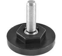 Опора резьбовая регулируемая с основанием Миниворкс Ø40 и резьбой М8х25, под ключ, цвет серый – (10 шт.) 40М8-25СС