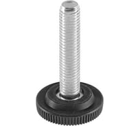 Опора резьбовая Миниворкс регулируемая с основанием Ø32 и резьбой М10х50, европейская, цвет черный – (10 шт.) 32М10-50ЧС