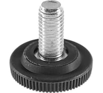 Опора резьбовая Миниворкс регулируемая с основанием Ø32 и резьбой М10х20, европейская, цвет черный – (10 шт.) 32М10-20ЧС