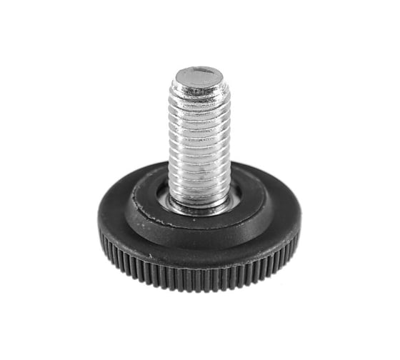 Опора резьбовая Миниворкс регулируемая с основанием Ø32 и резьбой М10х20, европейская, цвет черный – (10 шт.) 32М10-20ЧС 1