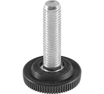 Опора резьбовая Миниворкс регулируемая с основанием Ø32 и резьбой М10х40, европейская, цвет черный – (10 шт.) 32М10-40ЧС