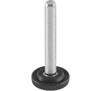 Опора резьбовая Миниворкс регулируемая с основанием Ø32 и резьбой М10х70, европейская, цвет черный – (10 шт.) 32М10-70ЧС