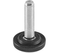 Опора резьбовая Миниворкс регулируемая с основанием Ø32 и резьбой М10х40, европейская, цвет серый – (10 шт.) 32М10-40СС