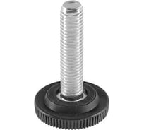 Опора резьбовая Миниворкс регулируемая с основанием Ø32 и резьбой М10х45, европейская, цвет черный – (10 шт.) 32М10-45ЧС