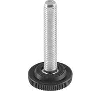 Опора резьбовая Миниворкс регулируемая с основанием Ø32 и резьбой М10х55, европейская, цвет черный – (10 шт.) 32М10-55ЧС