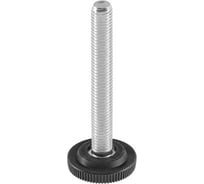 Опора резьбовая Миниворкс регулируемая с основанием Ø32 и резьбой М10х80, европейская, цвет черный – (10 шт.) 32М10-80ЧС