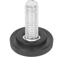 Опора резьбовая Миниворкс регулируемая с основанием Ø32 и резьбой М10х35, европейская, цвет черный – (10 шт.) 32М10-35ЧС