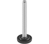 Опора резьбовая Миниворкс регулируемая с основанием Ø32 и резьбой М10х90, европейская, цвет черный – (5 шт.) 32М10-90ЧС