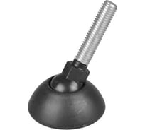 Опора резьбовая Миниворкс регулируемая с основанием Ø50 и резьбой М8х45, шарнирная, цвет черный – (5 шт.) 50М8-45ЧС