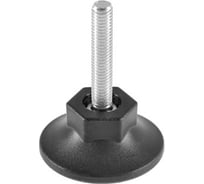 Опора резьбовая Миниворкс регулируемая с основанием Ø48 и резьбой М8х45, коническая под ключ, цвет черный – (10 шт.) 48М8-45ЧС