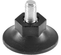 Опора резьбовая Миниворкс регулируемая с основанием Ø48 и резьбой М10х20, коническая под ключ, цвет черный – (10 шт.) 48М10-20ЧС