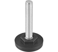 Опора резьбовая Миниворкс регулируемая с основанием Ø40 и резьбой М10х60, под ключ, цвет черный – (10 шт.) 40М10-60ЧС