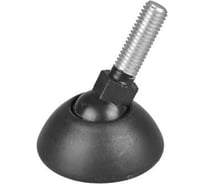 Опора резьбовая Миниворкс регулируемая с основанием Ø50 и резьбой М10х30, шарнирная, цвет белый – (5 шт.) 50М10-30БС