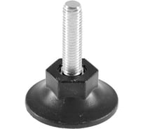 Опора резьбовая Миниворкс регулируемая с основанием Ø48 и резьбой М10х40, коническая под ключ, цвет черный – (10 шт.) 48М10-40ЧС