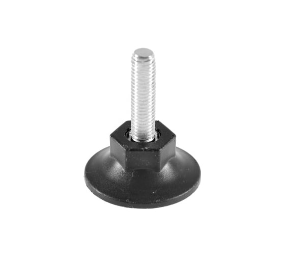 Опора резьбовая Миниворкс регулируемая с основанием Ø48 и резьбой М10х40, коническая под ключ, цвет черный – (10 шт.) 48М10-40ЧС 1