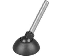 Опора резьбовая Миниворкс регулируемая с основанием Ø50 и резьбой M8x65, шарнирная, цвет черный – (3 шт.) 50М8-65ЧС