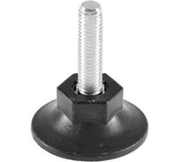 Опора резьбовая Миниворкс регулируемая с основанием Ø48 и резьбой М10х40, коническая под ключ, цвет белый – (10 шт.) 48М10-40БС