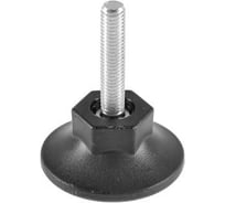 Опора резьбовая Миниворкс регулируемая с основанием Ø48 и резьбой М8х40, коническая под ключ, цвет белый – (10 шт.) 48М8-40БС