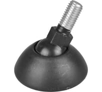 Опора резьбовая Миниворкс регулируемая с основанием Ø50 и резьбой М12х20, шарнирная, цвет черный – (5 шт.) 50М12-20ЧС