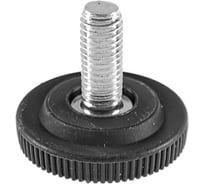 Опора резьбовая Миниворкс регулируемая с основанием Ø32 и резьбой М8х15, европейская, цвет черный – (15 шт.) 32М8-15ЧС