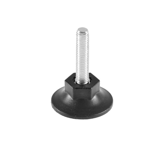 Опора резьбовая Миниворкс регулируемая с основанием Ø48 и резьбой М10х45, коническая под ключ, цвет черный – (10 шт.) 48М10-45ЧС 1