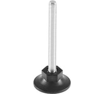 Опора резьбовая Миниворкс регулируемая с основанием Ø48 и резьбой М10х90, коническая под ключ, цвет черный – (5 шт.) 48М10-90ЧС