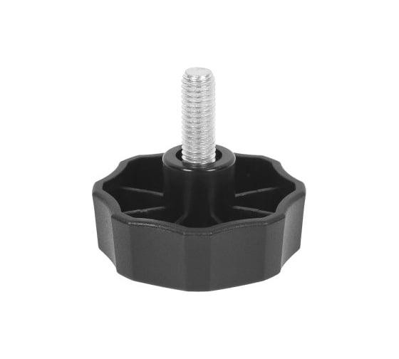 Опора резьбовая Миниворкс регулируемая с основанием Ø50 и резьбой М10х25, шарнирная, цвет черный – (5 шт.) 50М10-25ЧС 1