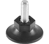 Опора резьбовая Миниворкс регулируемая с основанием Ø48 и резьбой М10х30, коническая под ключ, цвет черный – (10 шт.) 48М10-30ЧС