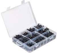 Хомуты пружин. AIRLINE набор 98шт. (13,14,15,16,18,20,21,22,23,24мм) самозажим., хром-цинк, черн., кейс ADSH030