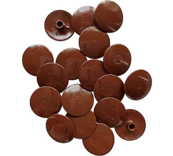 Заглушка мебельная эксцентрика 23 Болта №4 коричневая ,100 шт. 4247ф100