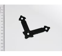 Уголок декоративный прямой Крепстор УДП-75 мм, черный матовый, 1 шт. 4665317040871