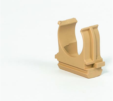 Крепеж-клипса для труб Урал ПАК под светлое дерево, d25 мм, 10 шт. АТ-80125-010