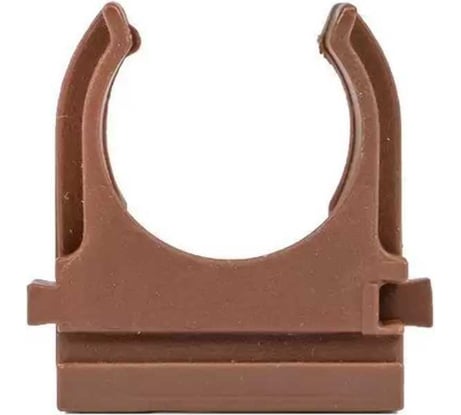 Крепеж-клипса для труб Урал ПАК под темное дерево, d16 мм, 10 шт. АТ-90116-010
