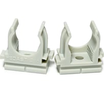 Крепеж-клипса для труб для монтажного пистолета, серая, диаметр 16 мм, 100 шт в п/э упаковке Fedast FDKD16GY