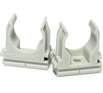 Крепеж-клипса для труб для монтажного пистолета, серая, диаметр 20 мм, 100 шт в п/э упаковке Fedast FDKD20GY