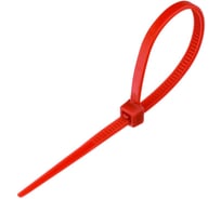 Нейлоновая хомут-стяжка MAXXTER 2.5х150 красный, 100шт LTS25X150-RED